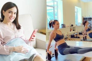 6 Potret baby bump Shandy Aulia, tetap fit berolahraga