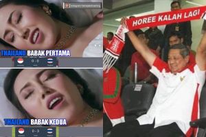 11 Meme lucu Timnas Indonesia kalah telak dari Thailand