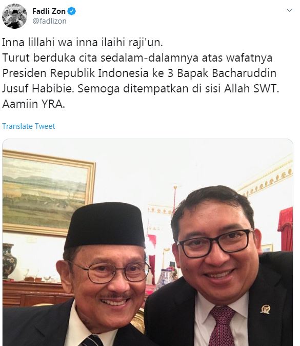 Ungkapan duka 12 tokoh nasional mengenang sosok BJ Habibie