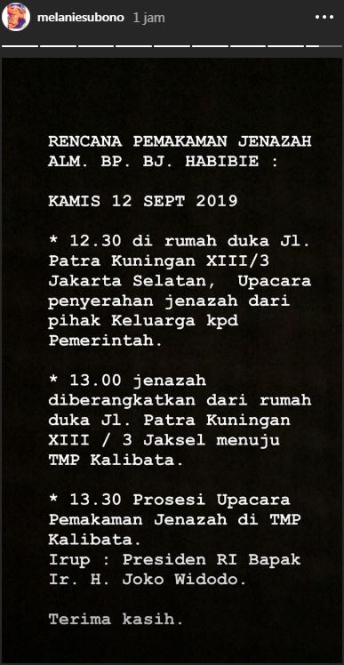 Pemakaman BJ Habibie, begini rangkaian prosesinya