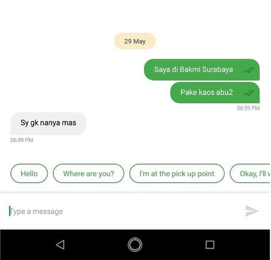 10 Chat lucu balas dendam driver ojek online ke pelanggan ini kocak