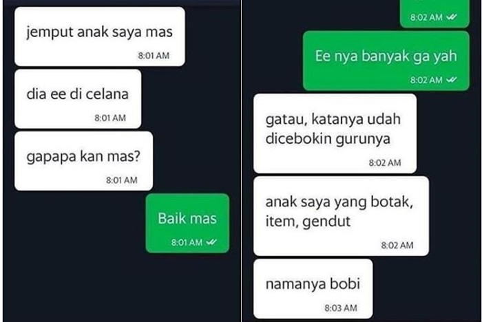9 Chat lucu driver ojek online diminta jemput anak sekolah, kocak