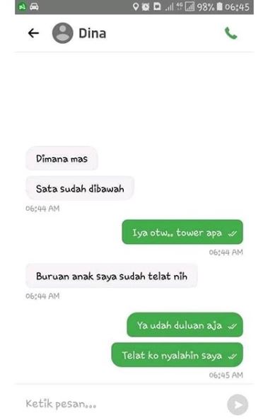 9 Chat lucu driver ojek online diminta jemput anak sekolah, kocak