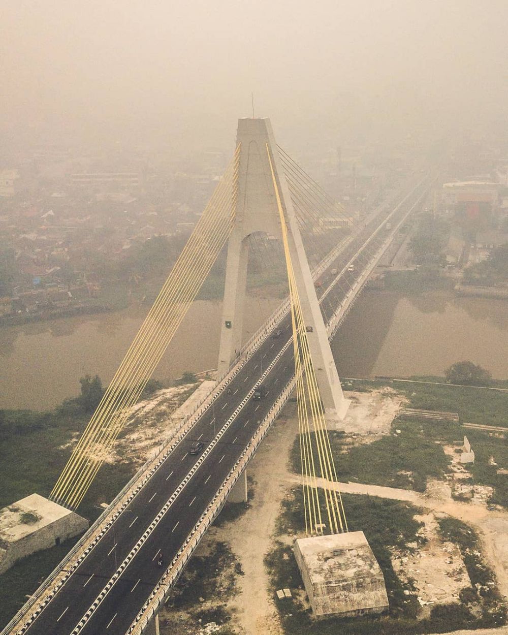 9 Penampakan terkini Riau yang diselimuti kabut asap kebakaran hutan
