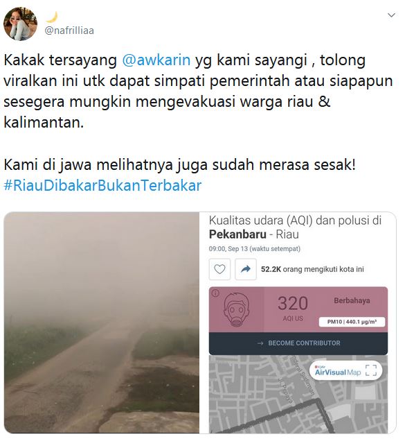 9 Penampakan terkini Riau yang diselimuti kabut asap kebakaran hutan