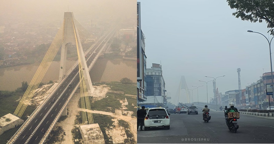9 Penampakan terkini Riau yang diselimuti kabut asap kebakaran hutan