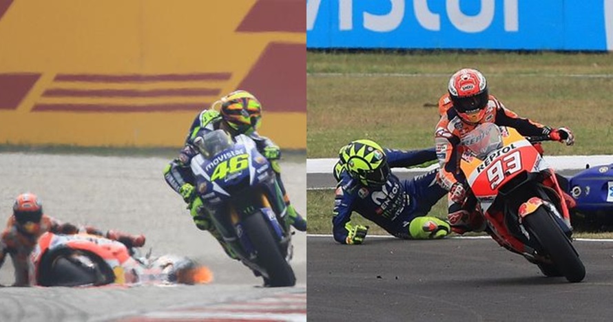 Kembali panas, ini 6 perseteruan Valentino Rossi vs Marc Marquez