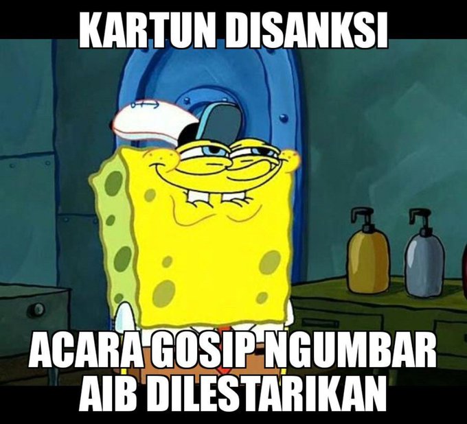 7 Meme lucu KPI tegur Spongebob ini bikin senyum kecut