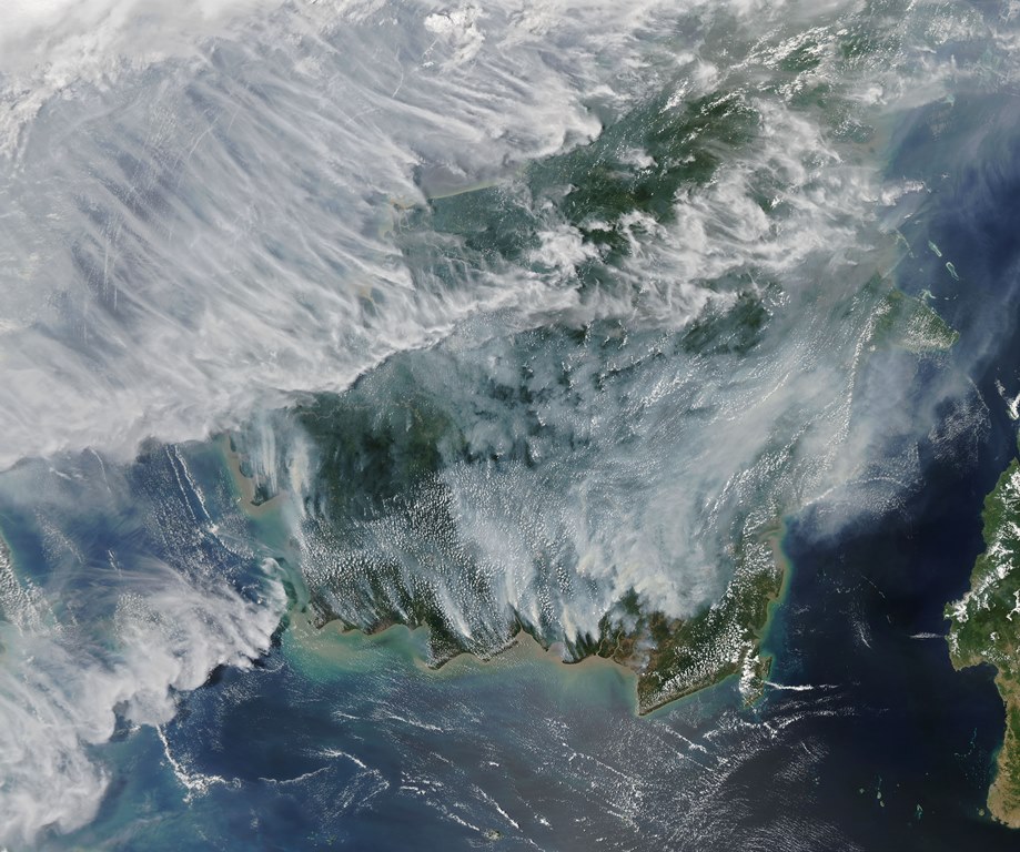Begini foto kebakaran hutan Kalimantan dari luar angkasa, miris