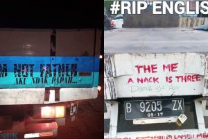 9 Tulisan bahasa Inggris di bak truk ini kocaknya bikin mikir