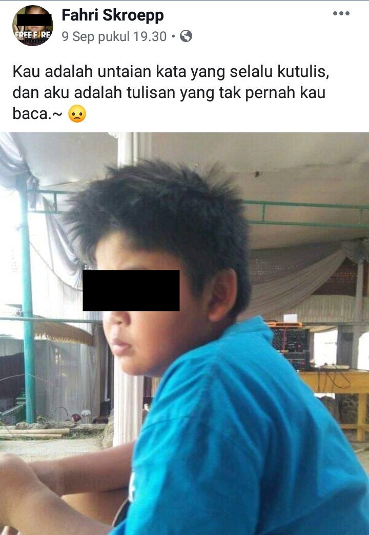 10 Status Galau Fahri Skroepp Bocah Sadboy Yang Lagi Viral