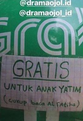 10 Fasilitas gratis driver ojek online untuk pelanggan, salut