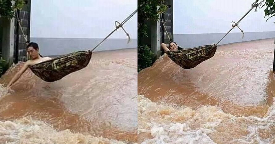 10 Potret orang menghadapi banjir ini bikin geleng-geleng kepala