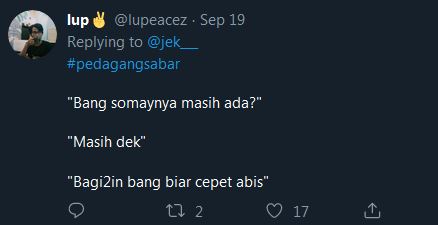 10 Cuitan lucu obrolan pedagang sabar ini bikin geli yang baca