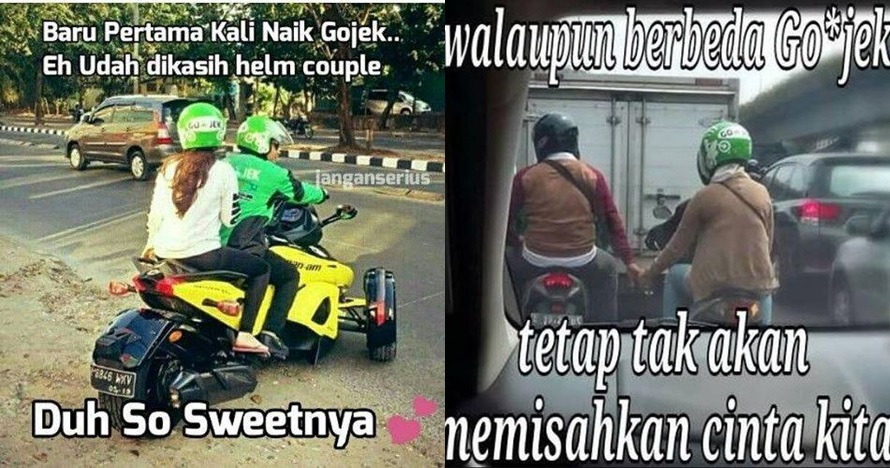 10 Meme lucu penumpang ojek online ini endingnya malah baper