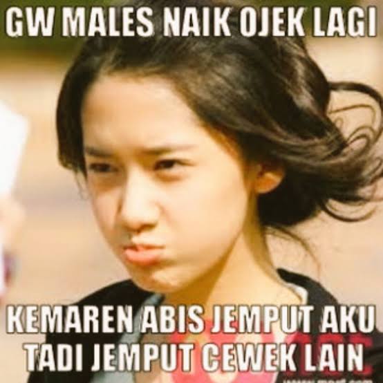 10 Meme lucu penumpang ojek online ini endingnya malah baper
