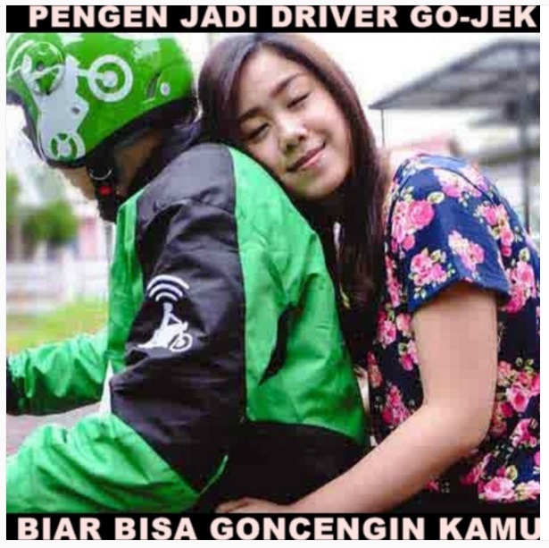 10 Meme lucu penumpang ojek online ini endingnya malah baper