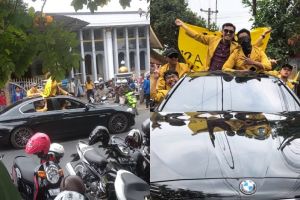 Viral mahasiswa Purwokerto demo naik BMW, sambil buka sunroof