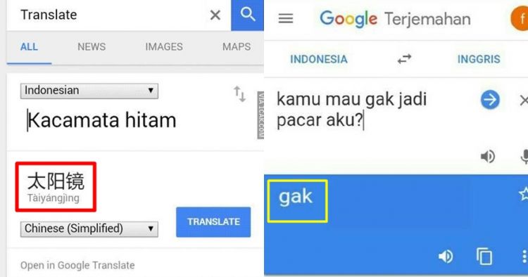 Google translate indonesia ke inggris