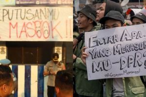 10 Tulisan pamflet dan spanduk demo #GejayanMemanggil ini kocak