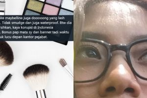Antimainstream, cewek ini review ketahanan makeup saat ikut demo