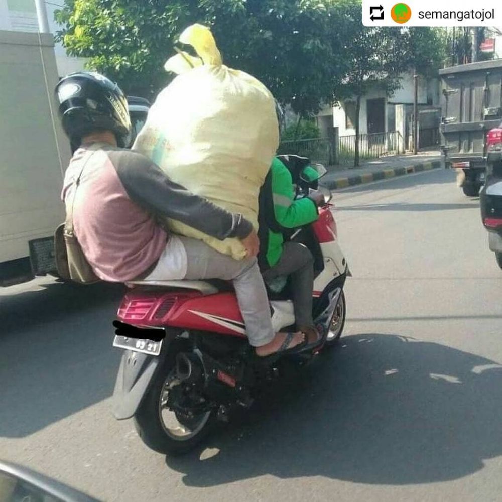 10 Barang bawaan penumpang ojek online ini bikin driver serba salah
