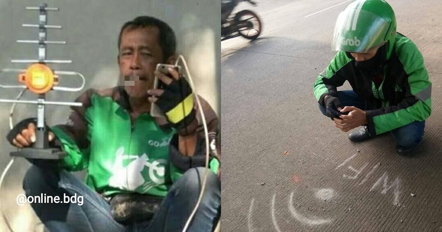 10 Potret lucu usaha driver ojek online nyari pelanggan, absurd