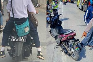 10 Slogan lucu di plat nomor kendaraan ini mengundang senyum