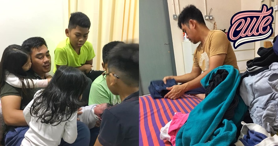 Curhat haru istri usai melahirkan, suami urus rumah dan lima anaknya
