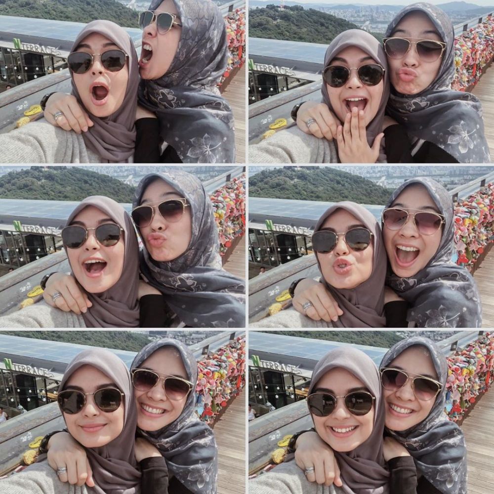 10 Momen Vebby Palwinta & Dian Ayu liburan ke Korea, bak kakak adik