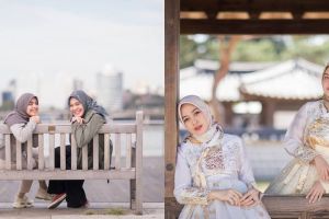 10 Momen Vebby Palwinta & Dian Ayu liburan ke Korea, bak kakak adik