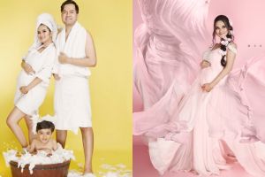 7 Beda gaya pemotretan maternity Faby Marcellia, unik hingga elegan