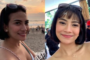 Unggah foto pakai baju renang, penampilan Vanessa Angel jadi sorotan