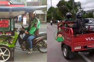 10 Kendaraan driver ojek online ini nggak biasa, bikin geleng kepala