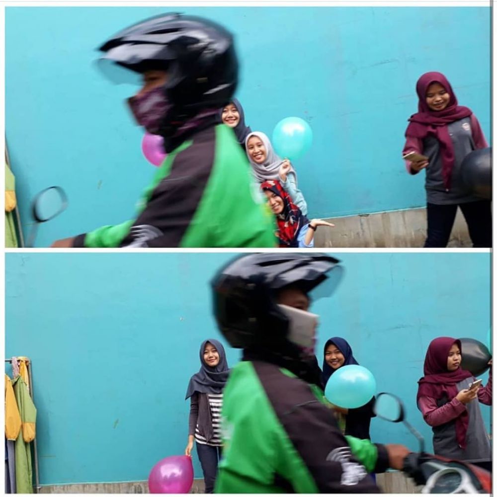 10 Momen lucu driver ojek online kelewat narsis, bikin cekikikan