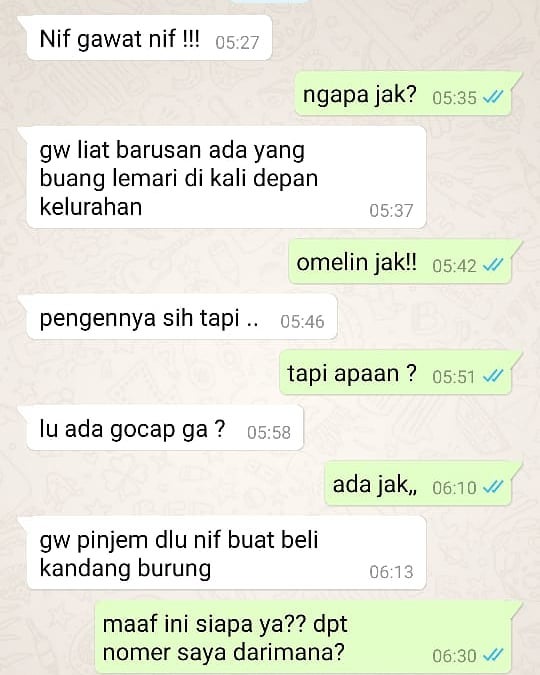 10 Chat ke teman ini ujungnya bikin ketawa kesal