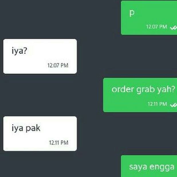 10 Chat lucu driver ojek online ini bikin penumpang gagal paham