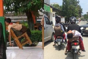 10 Potret lucu 'akibat terlalu ngantuk' ini bikin pengen ketawa