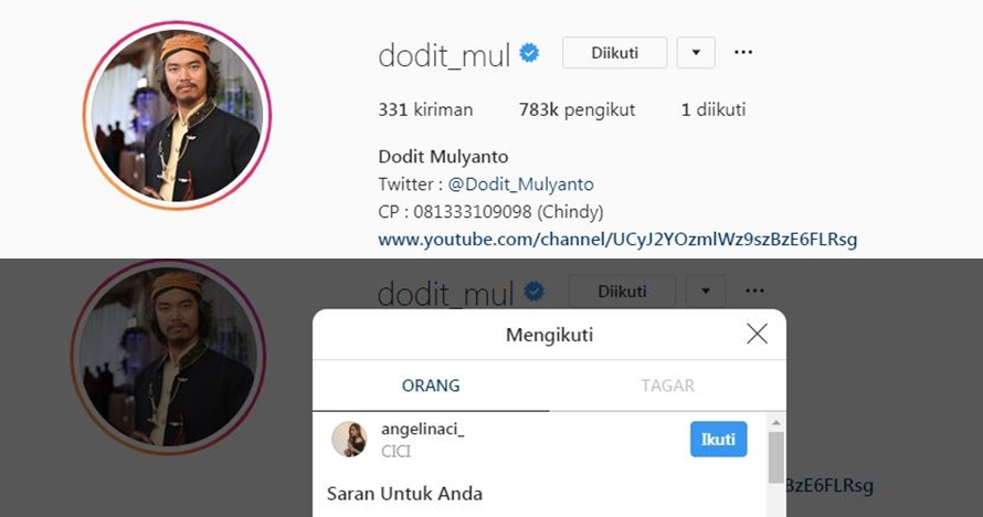 5 Seleb ini hanya follow Instagram pasangannya, so sweet abis