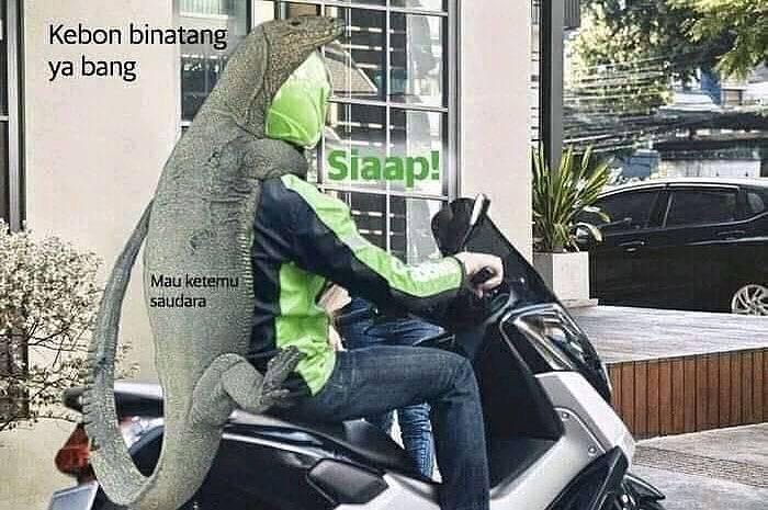 9 Momen lucu penumpang ojek online dapat driver bermotor tinggi