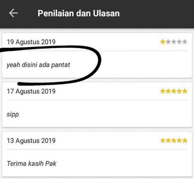 10 Komentar lucu di kolom penilaian driver ojek online bikin nyengir