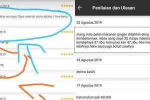 10 Komentar lucu di kolom penilaian driver ojek online bikin nyengir