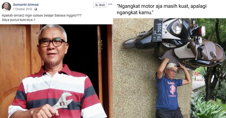 13 Status medsos nyeleneh bapak ini viral, editan fotonya gokil