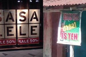 Desain 10 spanduk promosi pedagang ini bikin mikir dua kali