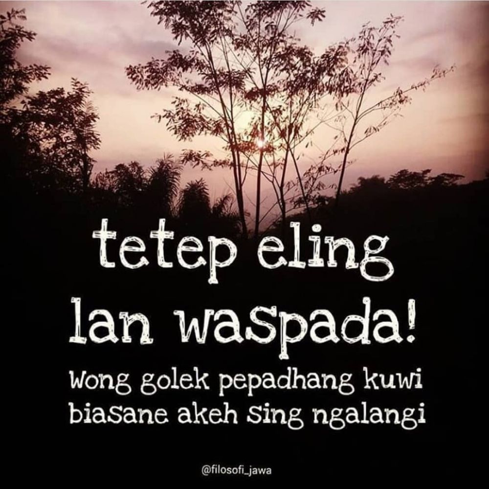 105 Kata-kata mutiara bahasa Jawa, singkat dan penuh makna