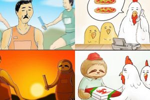 10 Ilustrasi jika kungkang hidup bak manusia, kocak tapi kasihan