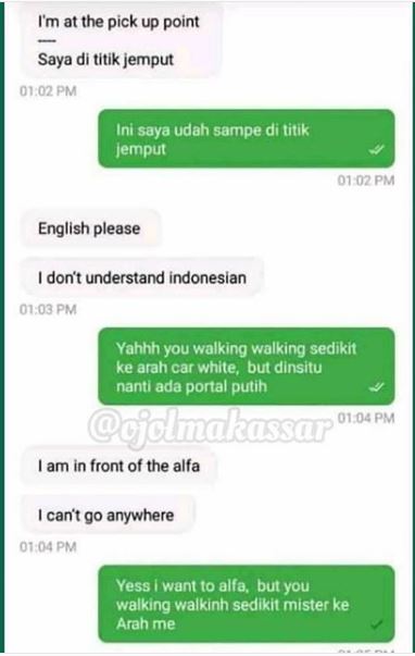 7 Momen driver ojek online ngomong Bahasa Inggris ini kocak abis
