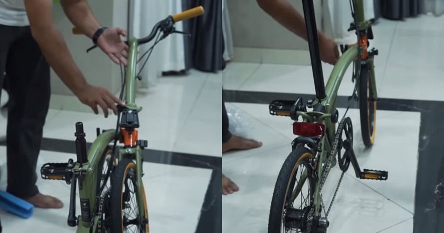 Penampakan sepeda lipat Brompton milik Denny Cagur, seharga mobil