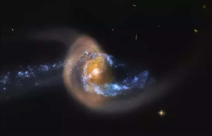 NASA potret dua galaksi bertabrakan, ini penampakannya