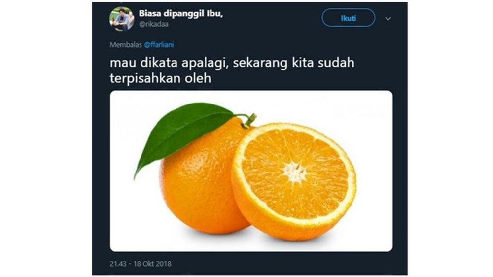 10 Cuitan pelesetan nama buah ini receh tapi kocak